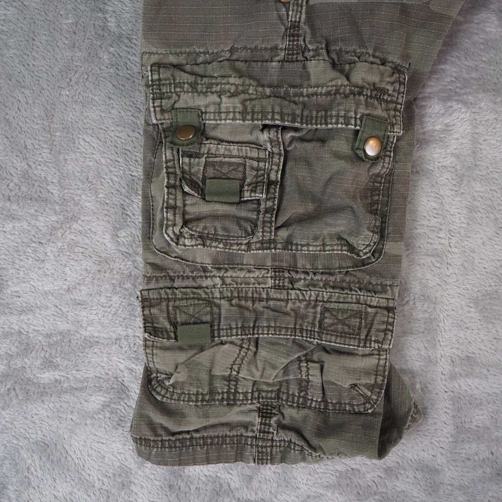 Lazer Utility Workwear Ripstop Camo Cargo Shorts Sz 33 Y2K Baggy Camouflage - Picture 7 of 12